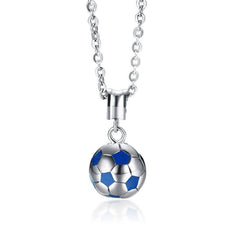 Stainless Steel Womens Football Necklace