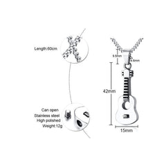Stainless Steel Guitar Necklace For Ashes