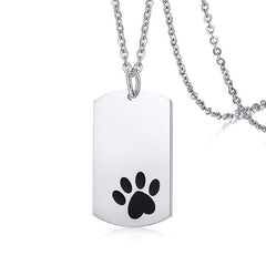 Stainless Steel Dog Footprints Neklace