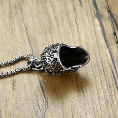 Mens Skull  Pendant Necklace