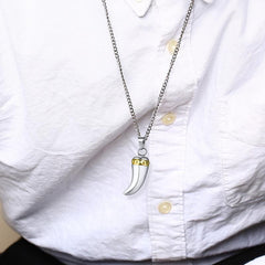 Stainless Steel Wolf Tooth Necklace