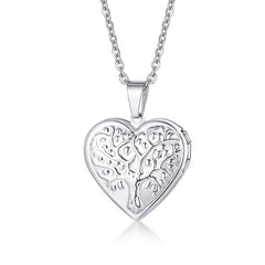 Stainless Steel Womens Photo frame Necklace