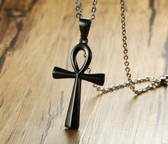 Stainless Steel Black Anka Cross