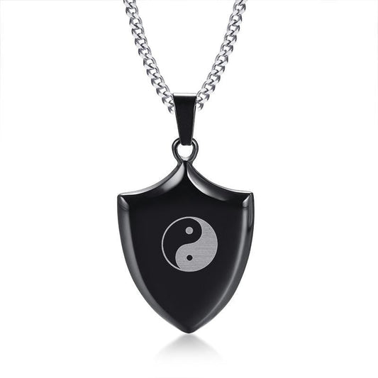 Stainless Steel Mens Black Pendant