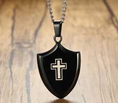 Stainless Steel Mens Black Pendant