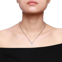 Stainless Steel Paw Print Necklace for Women