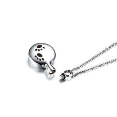 Stainless Steel Keepsake Paw Print Cremation Jewellery Necklace