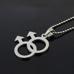 Stainless Steel Gay Pride Necklace