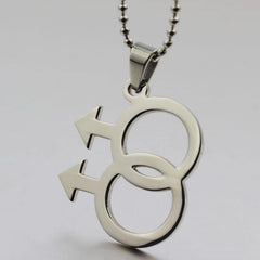 Stainless Steel Gay Pride Necklace