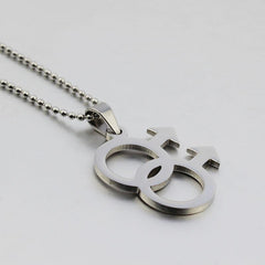 Stainless Steel Gay Pride Necklace