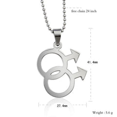 Stainless Steel Gay Pride Necklace