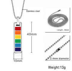 LGBT Pride Rainbow Bar Necklace