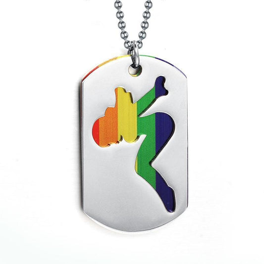 Stainless Steel Rainbow Necklace