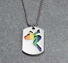 Stainless Steel Rainbow Necklace