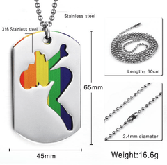 Stainless Steel Rainbow Necklace