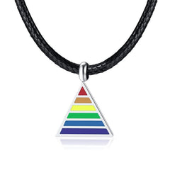 Stainless Steel LGBT Rainbow Necklace