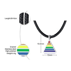 Stainless Steel LGBT Rainbow Necklace
