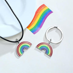 Stainless Steel Rainbow Necklace