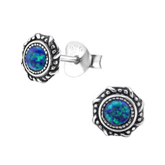 Sterling Silver Opal   Stud earrings