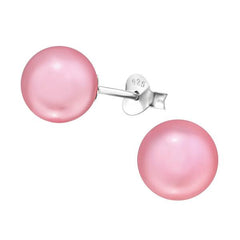 Sterling Silver Pearl Ear Studs Earrings