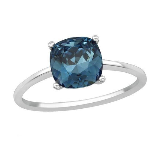 Silver Square Wedding Ring