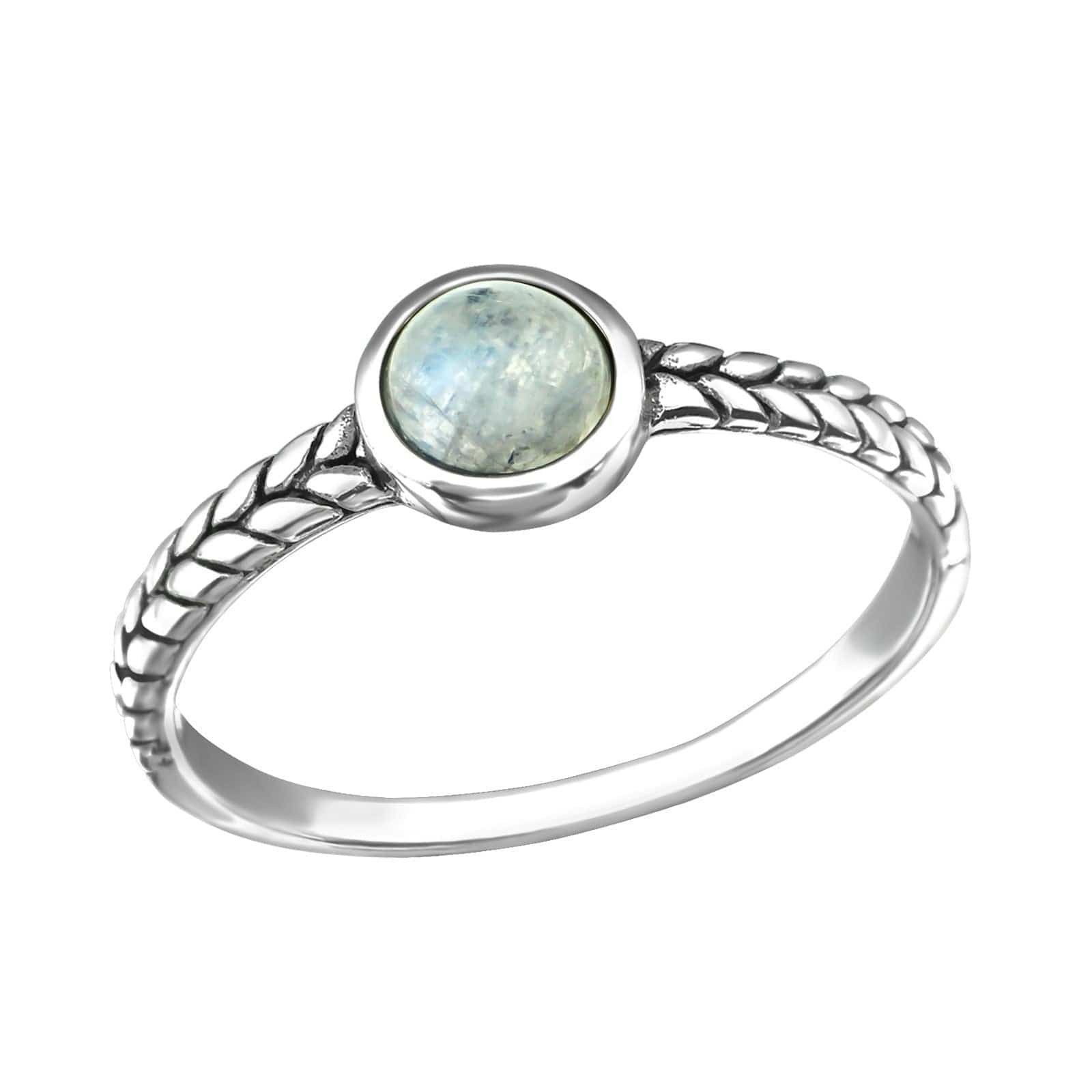 Silver Moonstone Ring