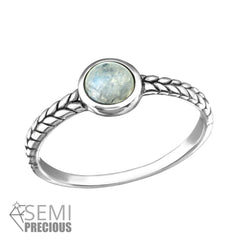 Silver Moonstone Ring