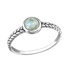 Silver Moonstone Ring