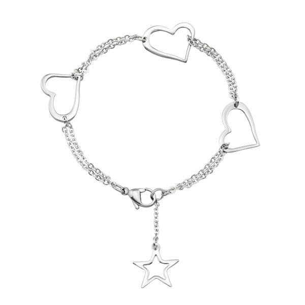 Women Steel Heart Bracelet