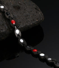 Steel Black Gold Two Tones Magnetic Bracelets