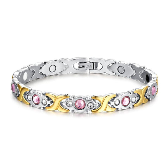Stainless Steel Silver and Gold Magnetic Bracelets for Women