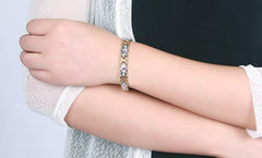 Stainless Steel Silver and Gold Magnetic Bracelets for Women