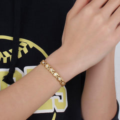 Womens Luxury Gold Magnetic Bracelet
