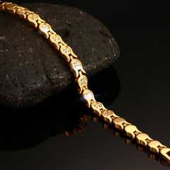 Womens Luxury Gold Magnetic Bracelet