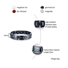Stainless Steel Black Magnetic Health Bracelet