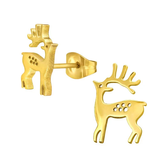 Reindeer Steel Ear Studs