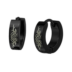 Stainless Steel Mens Hoop Earrings