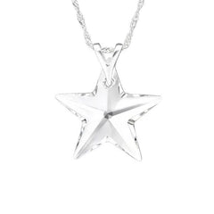 Silver Star Necklace with Swarovski Crystal