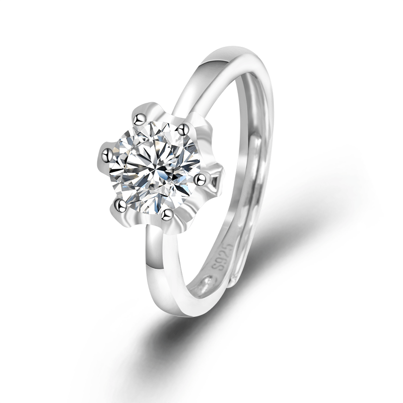 Moissanite Solitaire Engagement Ring