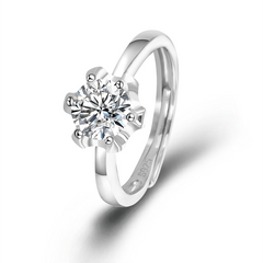 Moissanite Solitaire Engagement Ring