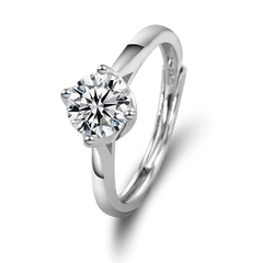 Moissanite Solitaire Engagement Ring