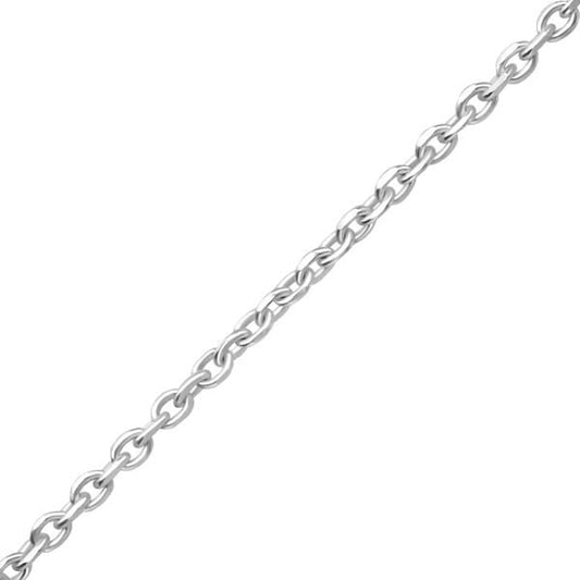 Sterling Silver Diamond Cut Cable Chain