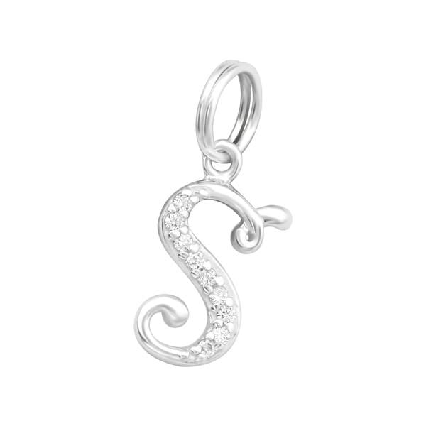 Silver Letter S Charm
