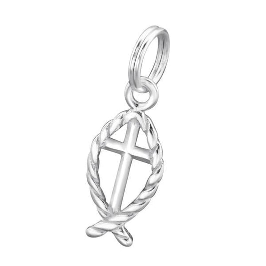 Silver Cross Charm