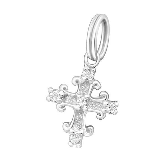 Silver Cross Charm