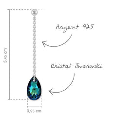 Toned Drop Sapphire Earrings