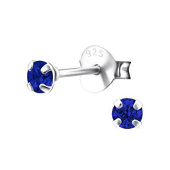 Sterling Silver birthstone Stud Earrings