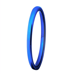 Tungsten Blue Wedding Ring for Women