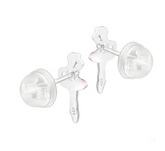 Silver Ballerina Stud earrings for Kids