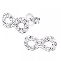 Silver Infinity Stud Earrings